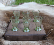 SHOT GLASS SET, FORREST GLASS - HISTORICAL GLASS