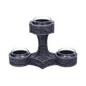 THOR'S HAMMER TEA LIGHT HOLDER 18.5CM - FIGURES, LAMPS, CUPS