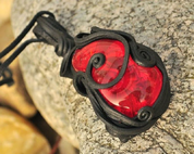 SOLARIS, GLASS PENDANT, RED, EPOXY RESIN - FANTASY JEWELS