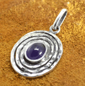 FOREST WELL, STERLING SILVER PENDANT, AMETHYST - PENDANTS WITH GEMSTONES, SILVER