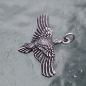 FLYING CROW - RAVEN, ZINC PENDANT - VIKING PENDANTS