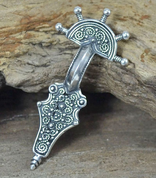 FIBULA - BRIDGE SLAVIC PENDANT, SERBIA, SILVER 925 - PENDANTS