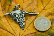 CORVUS - KELTISCHER KRÄHEN ANHÄNGER, SILBER 925 - ANHÄNGER - SCHMUCK, SILBER