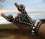 SIGN OF THE HORNS, LEATHER GLOVE - LEDERARMBÄNDER