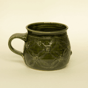 GREEN MEDIEVAL MUG 0,6L - HISTORICAL CERAMICS