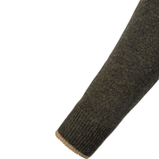 ASHCOMBE 100% LAMBSWOOL ZIPKNIT DARK OLIVE JACK PYKE OF ENGLAND - WOOLEN SWEATERS AND VESTS