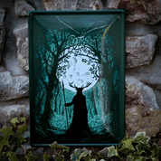 HERNE GUARDIAN OF THE FOREST ENAMEL SIGN - GEWEIHMÖBEL, LAMPEN