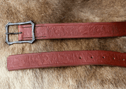 TAIGA FORESTRY LEATHER BELT WITH FORGED BUCKLE, BROWN - BELTS