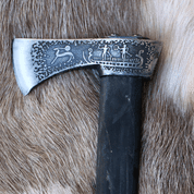 VALASKA TRADITIONAL FORGED CARPATHIAN AXE - ETCHED - PETROGLYPHS, TANUM - AXES, POLEWEAPONS