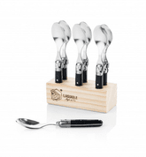 6 COFFEE SPOONS IN A WOODEN BOX LAGUIOLE STYLE DE VIE - KITCHEN KNIVES