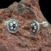 GRACE, EARRINGS, GARNET, SILVER - EARRINGS WITH GEMSTONES, SILVER