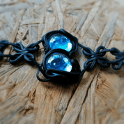 NECKLACE - BLUE GLASS - SCHMUCK MIT STEINEN