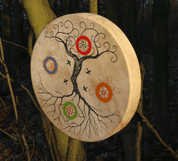 TREE OF LIFE, SHAMANIC FRAME DRUM 40 CM - DRUMS, FLUTES