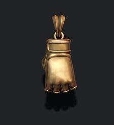 MMA gloves, pendant bronze