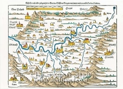 SILESIA, historical map, replica