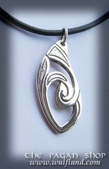Celtic Necklace, handcrafted silver pendant, XII