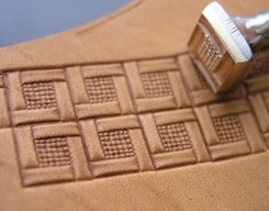 Quadratic Border, leather stamp