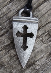 MEDIEVAL CROSS PENDANT, tin alloy