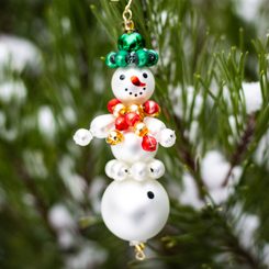 SNOWMAN, Yule Decoration from Bohemia
