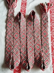 SLAVIC Wool Tablet Weaving, Belt 3,2 x 180 cm