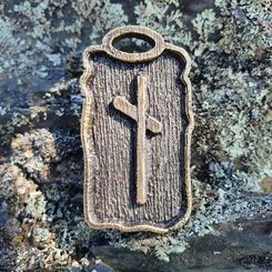 NAUTHIZ Rune Pendant Zinc ant. brass