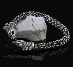 Dragon, dragon, bracelet en argent - Tissage Viking AG 925