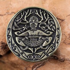 CERNUNNOS, Gundestrup Cauldron, zinc pendant, ant. brass