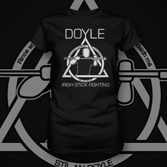 DOYLE STYLE, Irish Stick Fighting, schwarzes Damen-T-Shirt