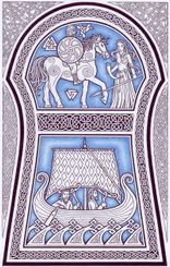 Runestone from Gotland, pagan poster