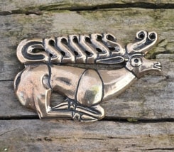 Scythian Stag Brooch - bronze