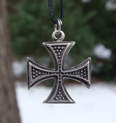 WARRIOR CROSS, pendant, tin alloy