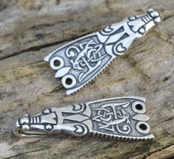 SILVER VIKING CLOAK HOOK, England - 1 piece