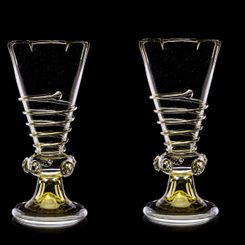 OCTAGON - Renaissance Green Forest Glass - Set of 2