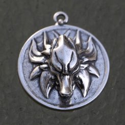 SLAVIC WOLF amulet, silver 925, 23g