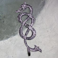 VIKING   DRAGON, forged hook / key hook - left