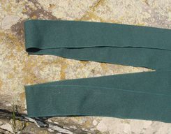 GREEN WOOLEN SHOE BELTS for viking or Slavic costume, pair