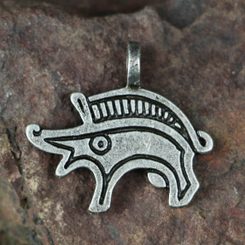 GERMANIC BOAR, pendant, zinc