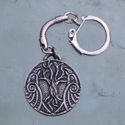 HUGINN and MUNINN, Viking keychain, zinc