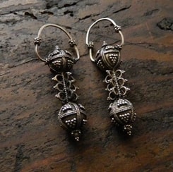 SLAVIC EARRINGS, Xth Century, silver 925