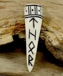 THOR, viking rune pednant, antler
