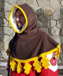 Medieval woolen Hood - brown