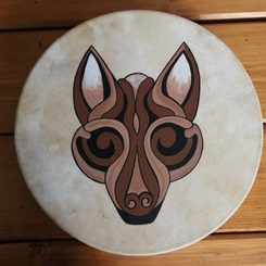 Pagan Wolf, shamanic drum