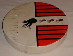 PAINTED SHAMAN DRUM - 40 cm