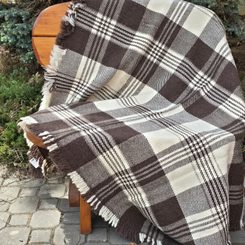 RODOPA, traditional wool blanket from the Balkans, natural