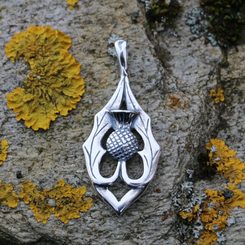 ALBA - Scottish thistle, pendant, silver