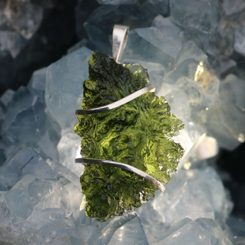 CENTAURI - sterling silver pendant, Moldavite Ag 925