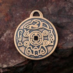 MONEY AMULET, bronze pendant