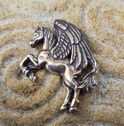 PEGASUS, pendant, bronze