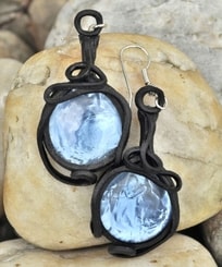 BLUE GLASS - earrings