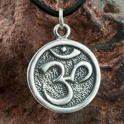 Om, Sterling Silber Anhänger, Ag 925